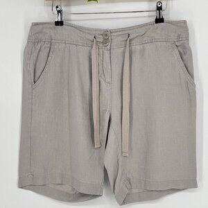 Willi Smith 100% Linen Tie‎ Zip Bermuda Shorts